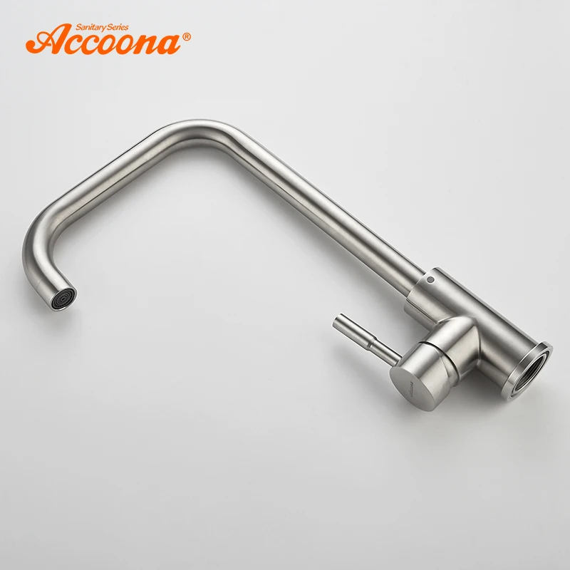 Accoona кухонный кран из нержавеющей стали с одной ручкой смесители одним
