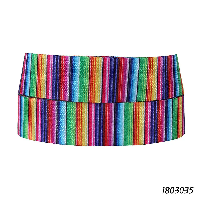 FLRA эластичный(50 ярдов/партия) мексиканское одеяло Радуга полоса лента