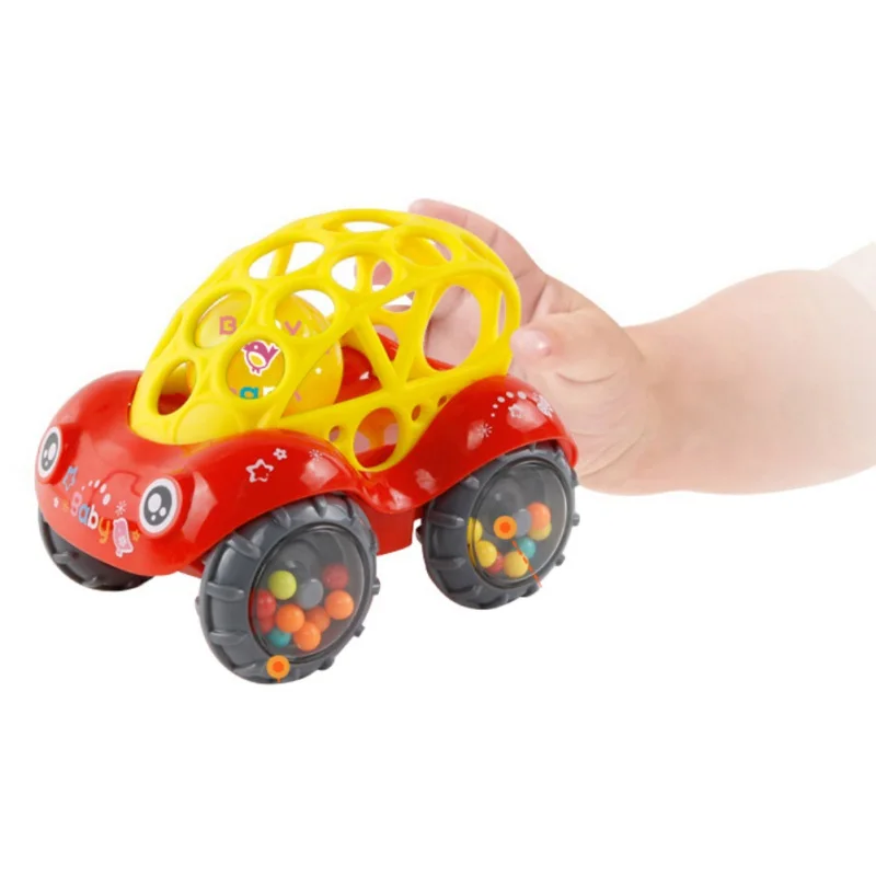 Экологичный ребенка Пластик нетоксичный красочные Животные рук Jingle пожимая колокол погремушки для автомобиля игрушки Музыкальный