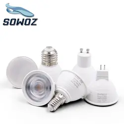 SOWOZ светодиодный лампы 6 W 220 V Bombillas светодиодный светильник E27 E14 MR16 GU5.3 GU10 светильник светодиодный лампы