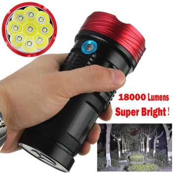 

MUQGEW T6 LED Flashlight Torch Tactical Hunting Work Lamp 2017 Newest Hot Sell Drop Shipping Outdoor Portable18000Lumen 9x XML