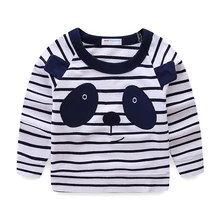 Mudkingdom детский для девочек топы для мальчиков с длинными рукавами, в полоску, с героями мультфильмов из хлопка на весну, пуловер, детская одежда