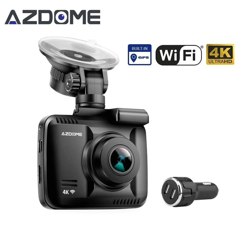 

Azdome GS63H Car Dash Cam 4K HD Dash Camera 150 Degree Wide View Angle With GPS WiFi G-Sensor Loop Recording Parking Monitoring