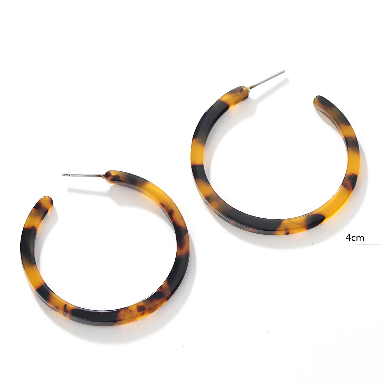 

Earring For Women Trendy Bohemian Earrings Tortoiseshell Round C Stud Earrings Resin Round Earring Woman Elegant Design Jewelry