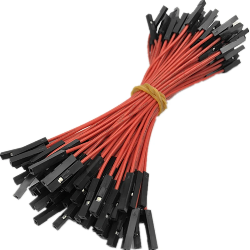 100 шт. 1p Женский Перемычка провода dupont кабель провод линия 10 см 2,54 мм Шаг красный/черный/белый/зеленый/синий/разъем макет
