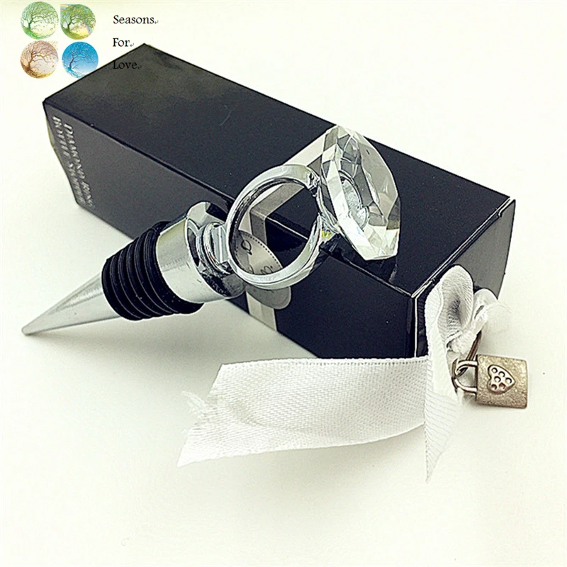 1Pc Champagne Bottle Stopper Wedding Favors and Gifts Glass Wine Bottle