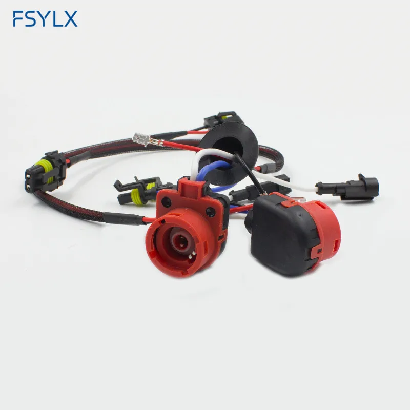 FSYLX автомобильный D2 D2C D2S D2R розетка усилителя разъем силовой кабель HID балластная