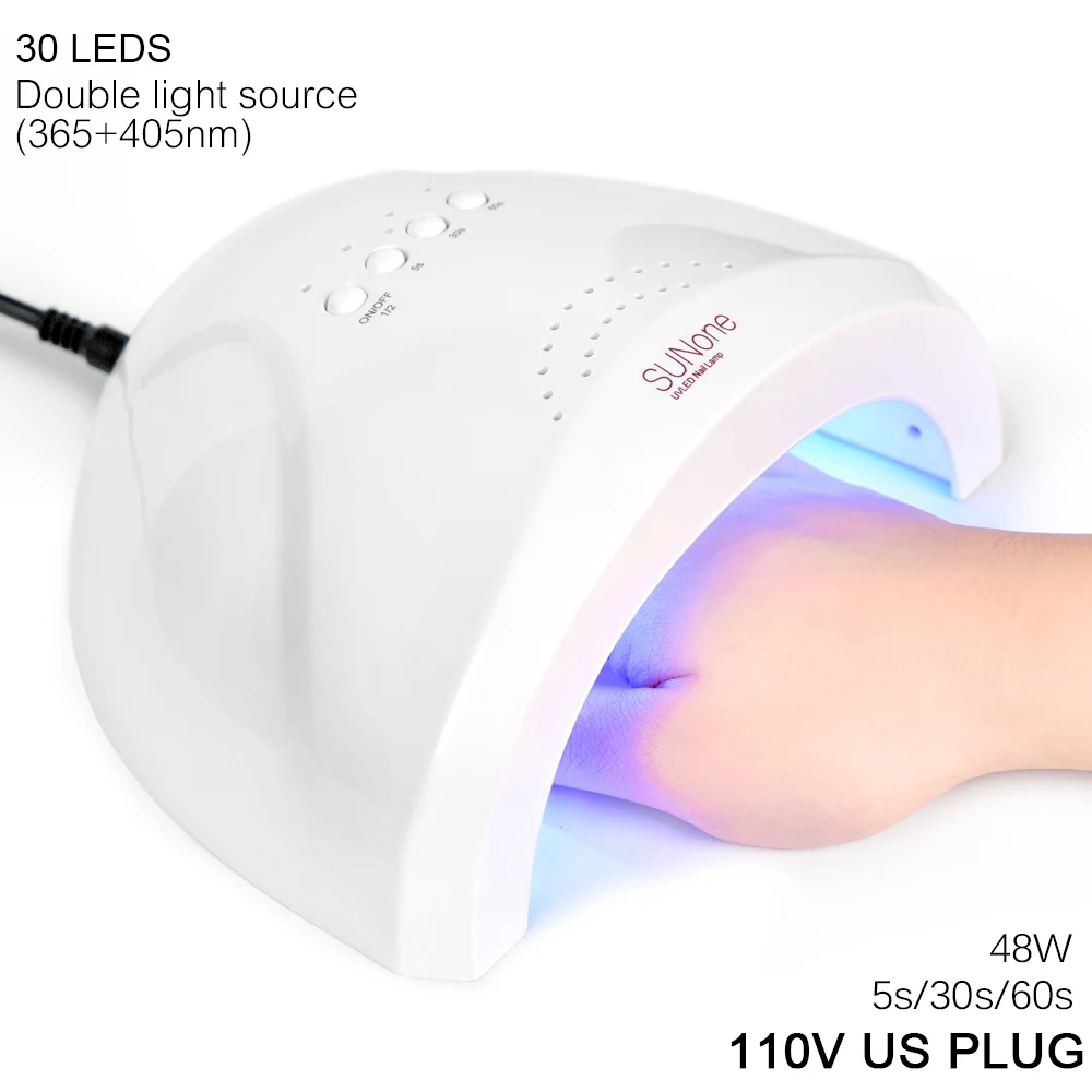KADS 90 Вт профессиональный светодиодный УФ-лампа для ногтей Сушилка для ногтей Уход За Кожей Отбеливание для маникюра УФ-лампа светодиодный Гель-лак для сушки всех инструментов - Цвет: 110V US Plug