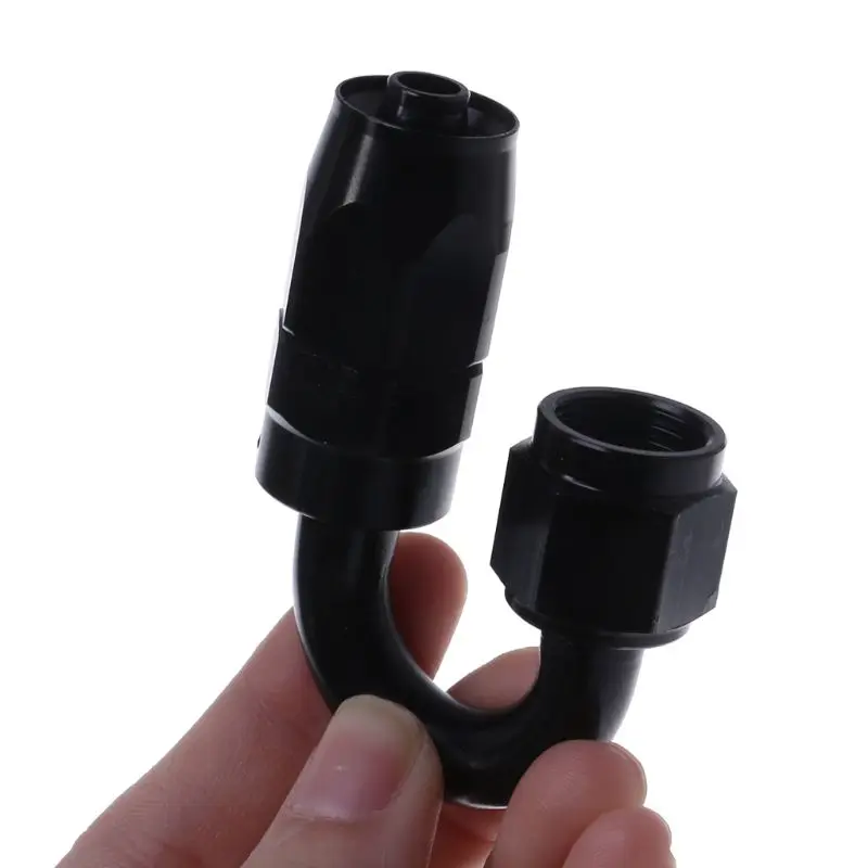 

Universal AN4 Straight 45 90 180 Degree Oil Fuel Swivel Hose End Aluminum Alloy Fitting Oil Hose End Adaptor Black
