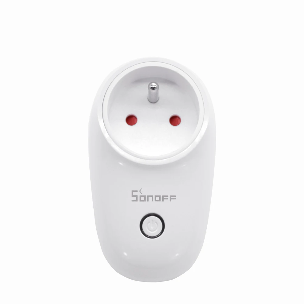 Интеллектуальный выключатель света SONOFF S26 ЕС(E/F) WI-FI Smart Plug розетка с выключателем питания tfttt WI-FI умная Беспроводная розетка разъем таймер для Alexa Google Home