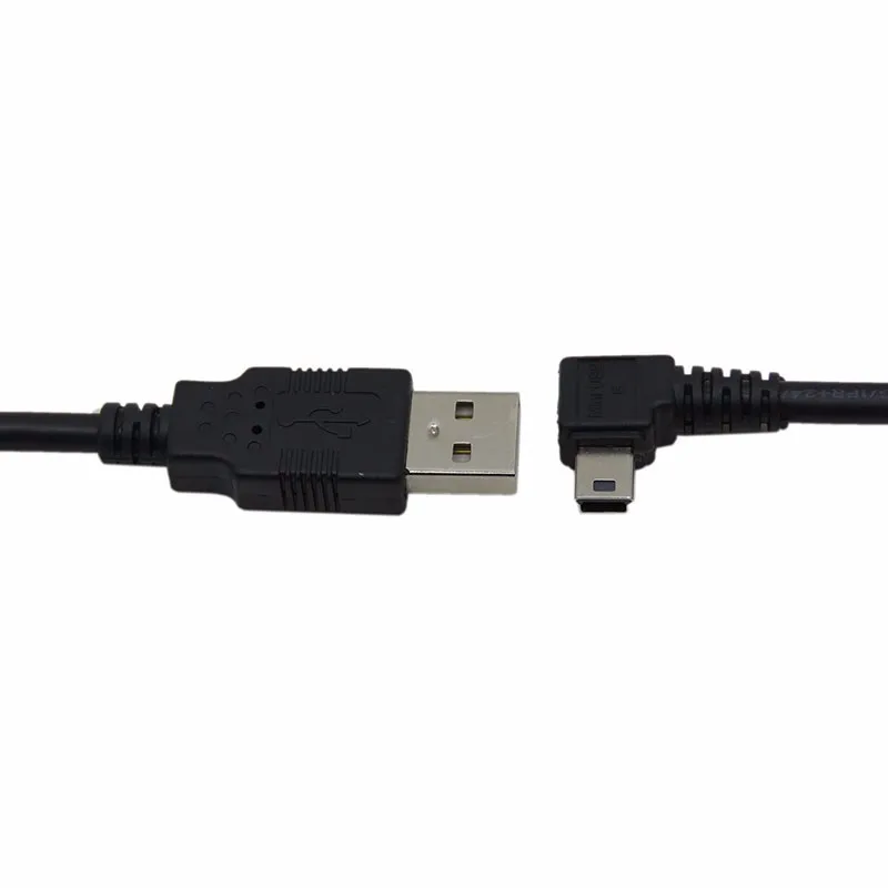 Мини usb/usb 2.0 кабель мужчинами слева под углом 90 градусов для принтера ПК камеры автомобиля mp3 mp4 данных зарядный кабель 1.8 м