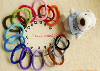 

free shipping 500pcs High elastic candy velvet hair circle