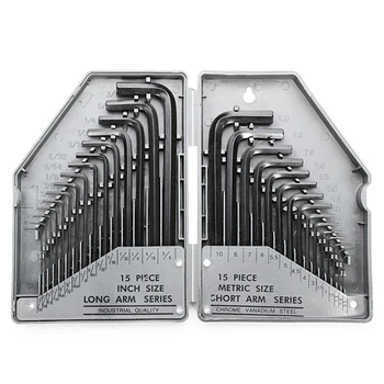

Hakkin 30 in 1 Chrome Vanadium steel Manual Tool Set Allen Key Set Hand Tools Inner Hex Key Wrench Hex Screwdriver