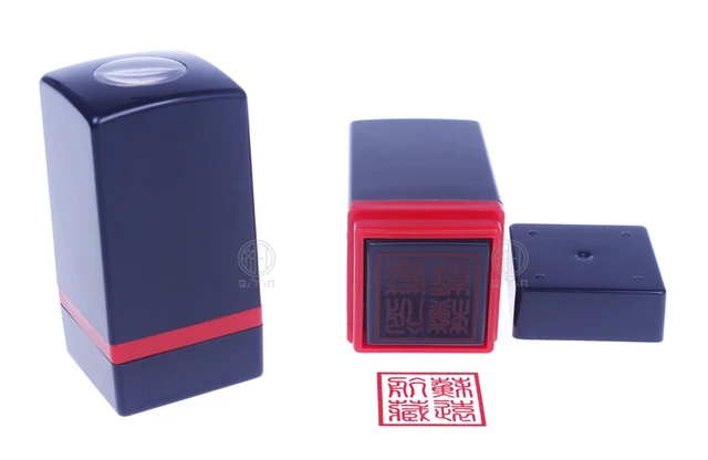 customized photosensitive square 2x2cm name stamp for signet logo