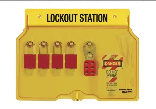 

free delivery , 5pcs/lot Lockout Station with Cover Includes 4 padlocks Lockout Station lockout board lock station board