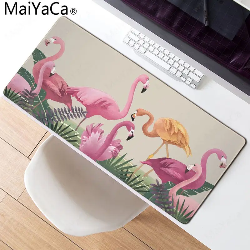 MaiYaCa Лидер продаж роскошный принт компьютер скоростные коврики для мыши Розовый фламинго игровой резиновый коврик для мыши геймер мягкая удобная мышка коврик