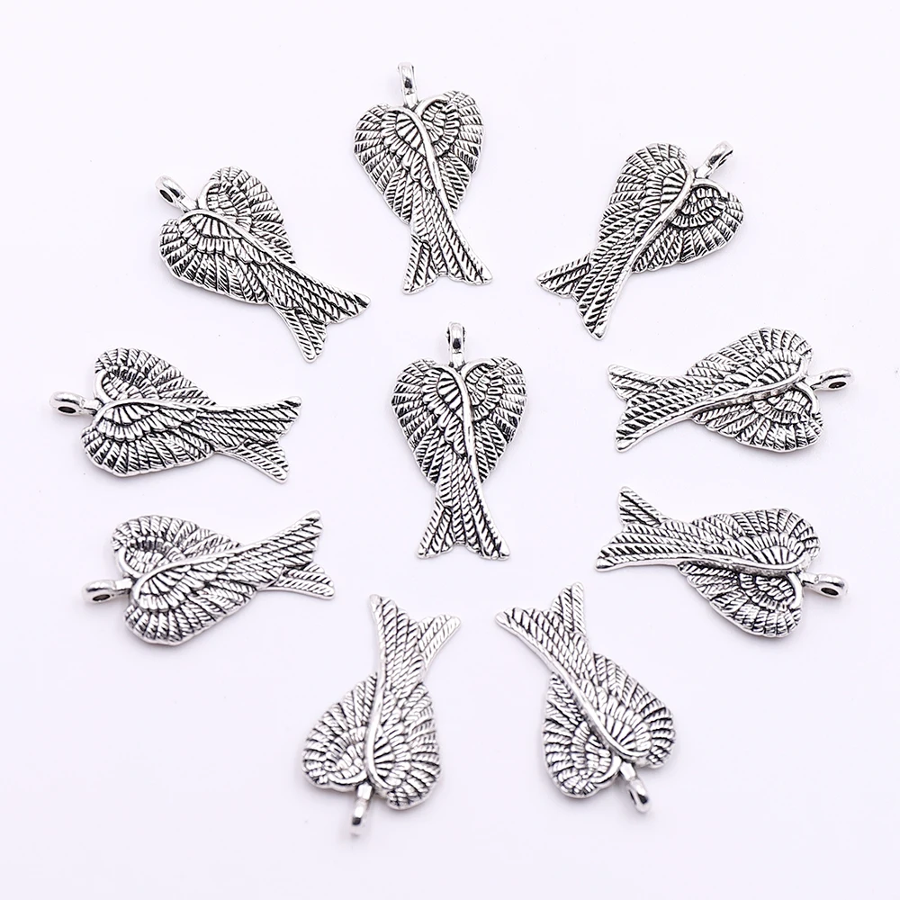 

Wholesale 10pcs Eagle Wings Pendants Charms for Jewelry Making DIY Craft Charms Pendants for Jewelry Bracelets Necklaces Making