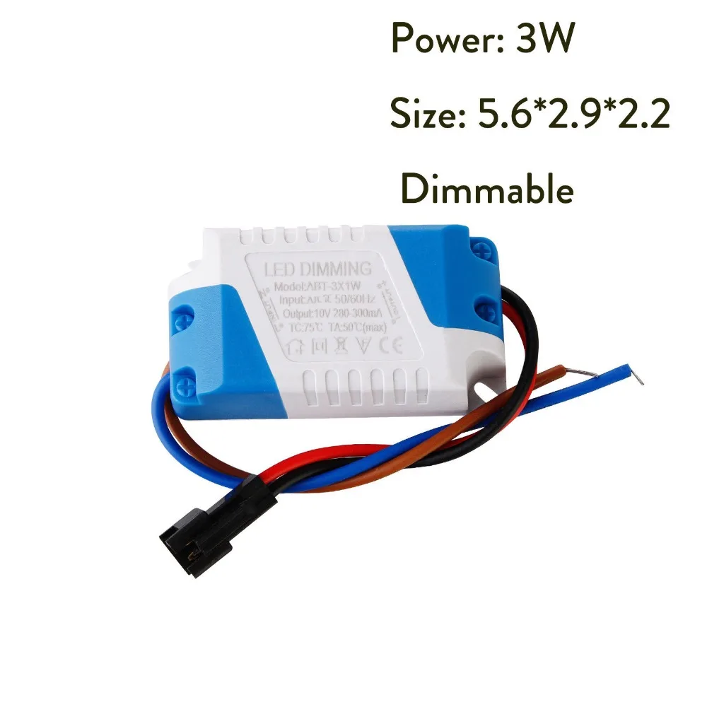 Stmívatelné LED konstantní proud ovladač 3W 5W 7W 8-10W 15W 15-24W energie poskytnout výroba 300ma externí diver pro LED downlight