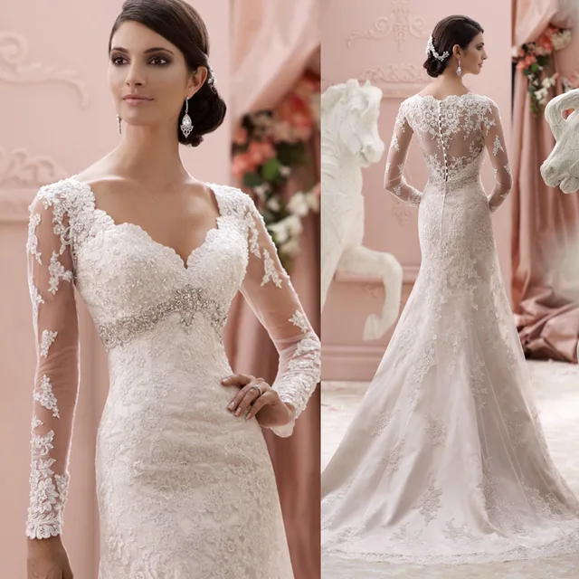 Pink V-Neck Wedding Dresses