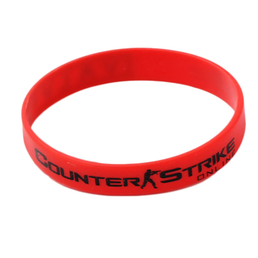 

CSGO Counter Strike Braclet 3 Colors Cross Fire Braslet For Male Game Play CS GO Silicone Rubber Diabetes Bracelets