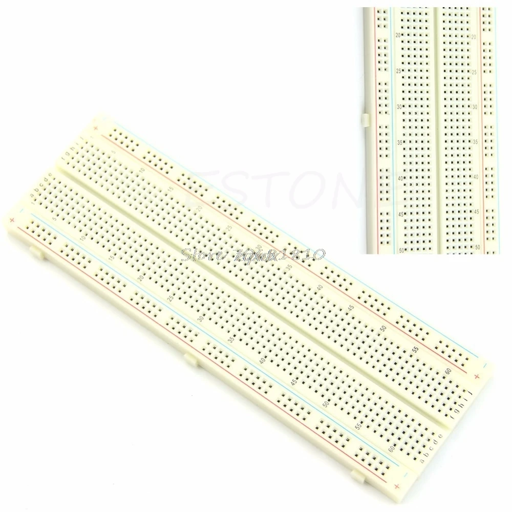 New Mb 102 830 Solderless Breadboard Tie Points 2 Buses new mb 102 830 solderless breadboard tie points 2 buses