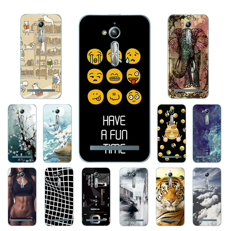 for Asus Zenfone Go ZB500KL ZB500KG Soft Case zenfone Silicon Cover Expression Printing ZB500kl |