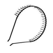 Аксессуары для волос 1 шт. унисекс черный металлический ободок для волос с волнистыми зубьями расческа спортивная звезда Стильная Повязка На Голову футбол обруч для волос