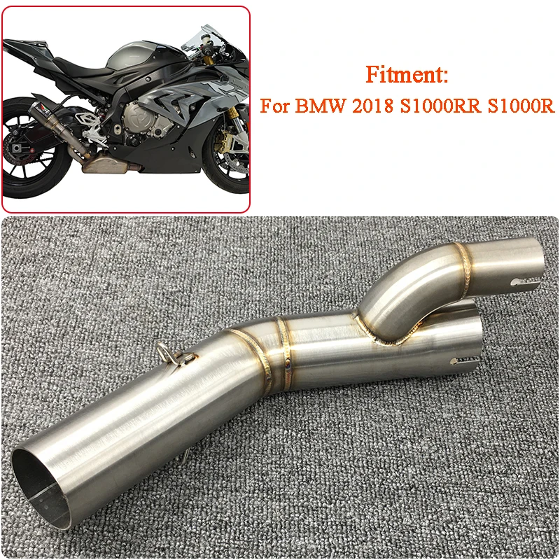 Free Shipping For BMW 2018 S1000RR S 1000 RR Muffler Exhaust Contact Middle Mid Link Pipe Connector for BMW S1000RR S1000R 2018 (6)