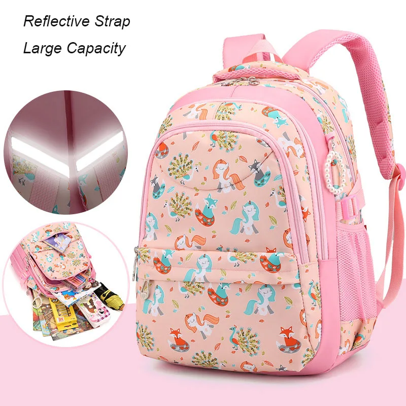 2019 Unicorn School Bags for Teenage Girls Children Back to School Animal Backpacks Pink Cute LightWeight Rucksack Child Satchel (2)