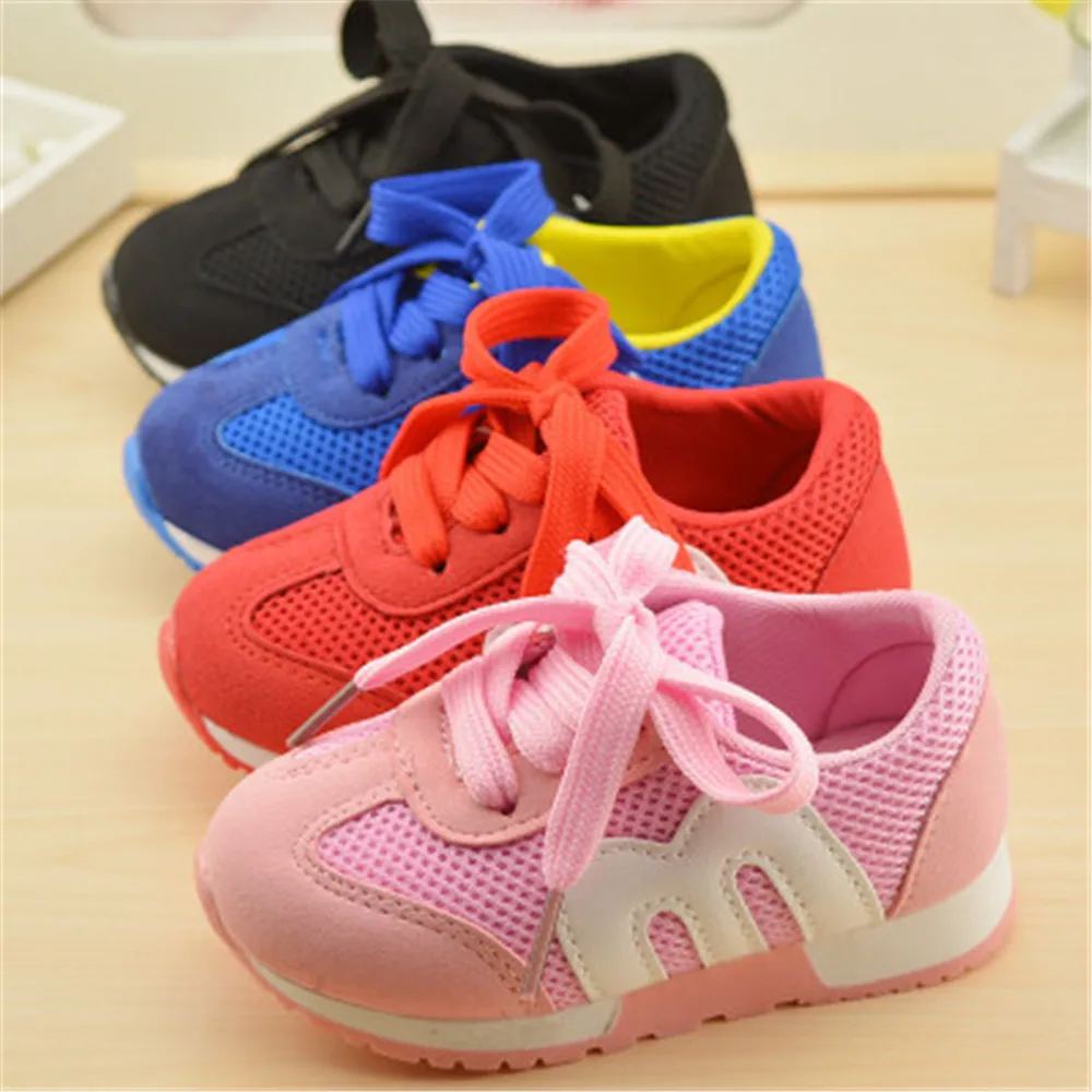 2019 новые брендовые весенние удобные кроссовки для мальчиков и девочек Детская Спортивная повседневная обувь Обувь с дышащей сеткой для