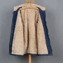 Зимняя джинсовая женская куртка, Осеннее плотное пальто, женская теплая верхняя одежда, тонкая куртка с хлопковой подкладкой, женская одежда высокого качества