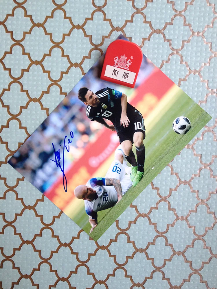 

signed Lionel Messi autographed photo World Cup Russia 5*7 free shipping 2018A