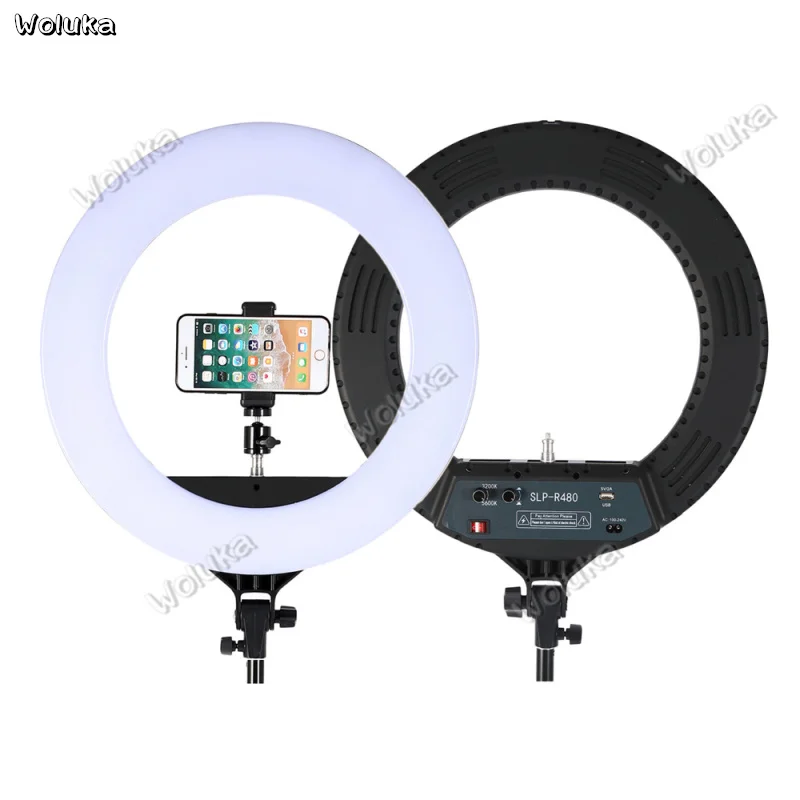 

18 Inch Photo Studio lighting 480PCS Bulbs LED Ring Light Bi-color 3200-5600k Photography Dimmable Ring Lamp CD40 T03