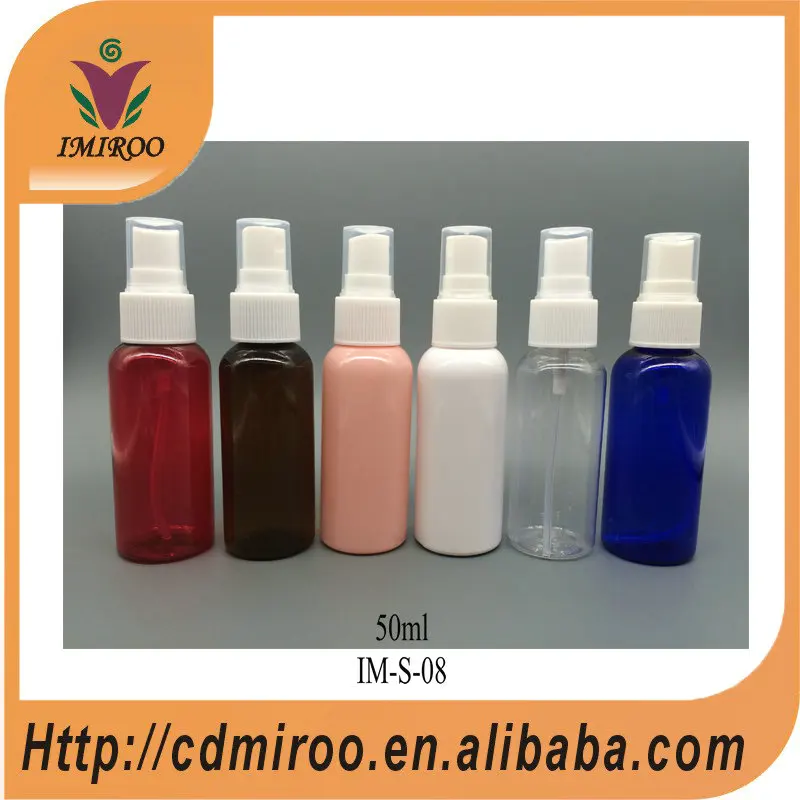 

100 sets 50ml mist spray bottles, plastic PET spray bottles with colors