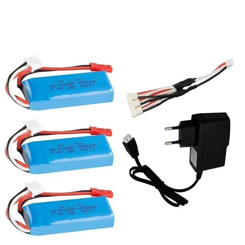 7,4 V 450mAh Lipo батарея с 7,4 v зарядное устройство наборы для WLtoys K969 K979 K989 K999 P929 P939 RC автомобильные запчасти 7,4 v 2s Аккумуляторы для игрушек автомобилей