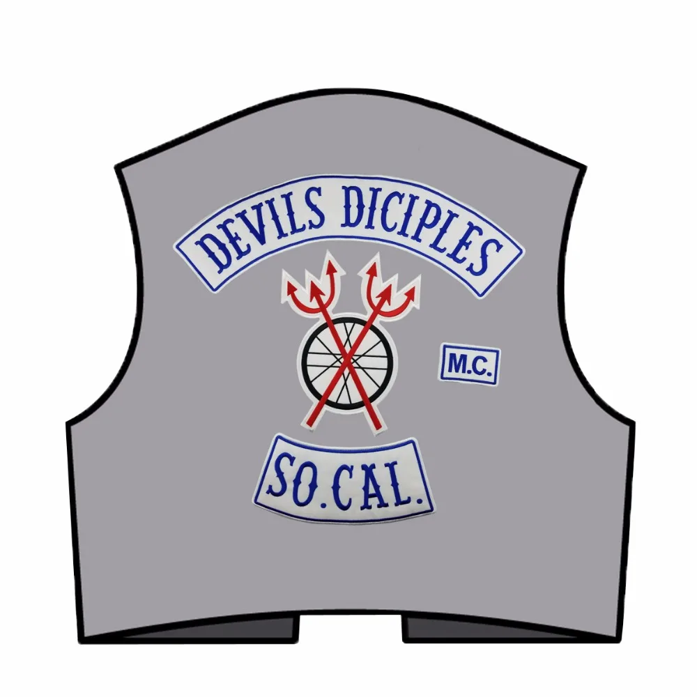 DEVILS DICIPLES Embroidery biker rider patches hand sew cool custom DIY Iron-on clothes accessories  (6)