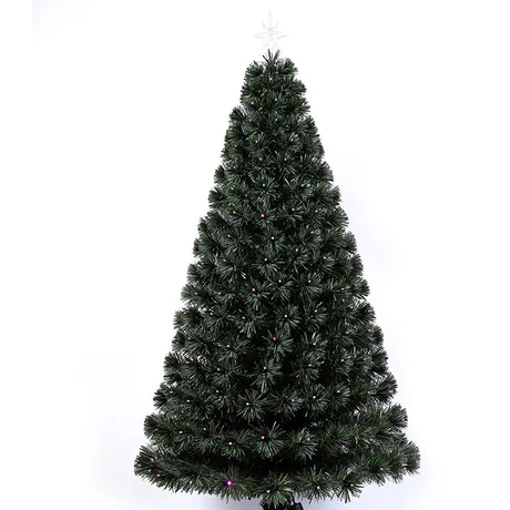 Рождественские украшения для домашний праздничный декорации на рождественскую елку 6 футов зеленый светодиодный светильник волокна 2 M отличный подарок на Рождество дерево с утолщённой меховой опушкой, natal
