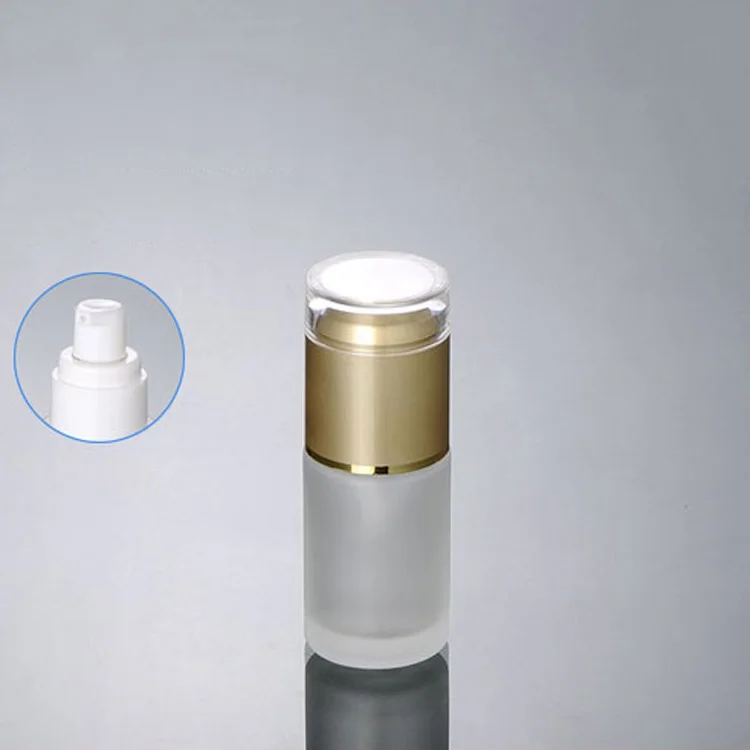 

Capacity 30ml 200pcs/lot factory wholesale high quality silver glass lotion Pump Bottle for Cosmetic Packaging