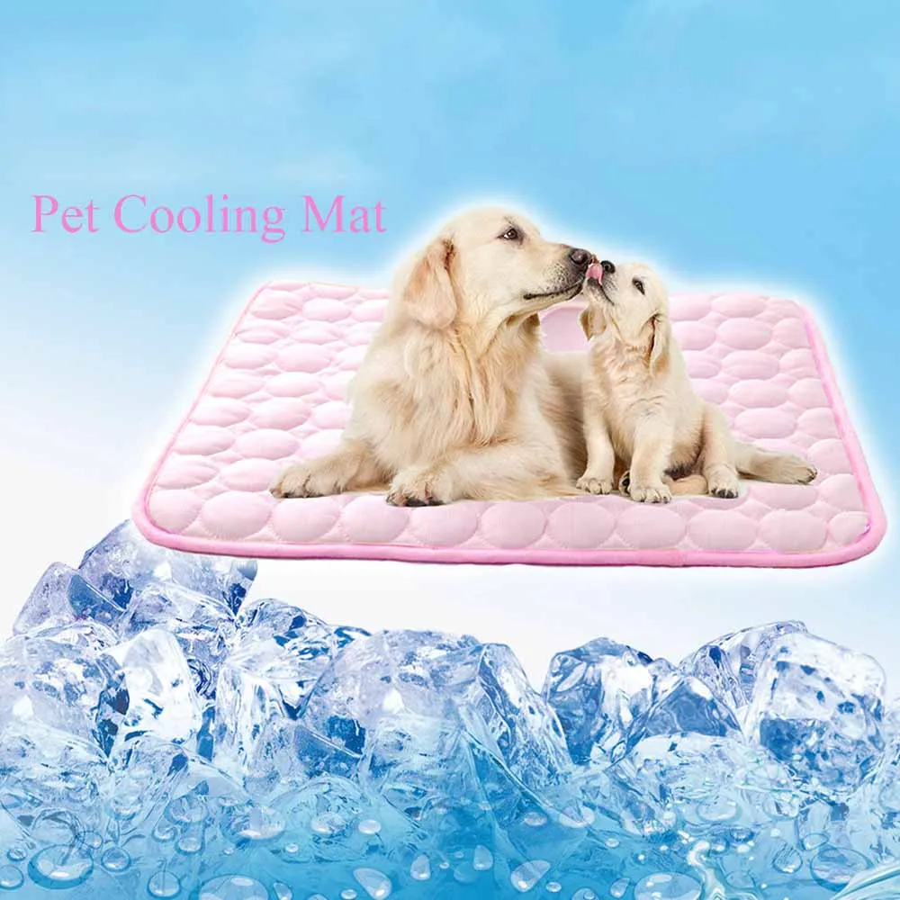 Pet Pad Summer Cooling Mat Dog Beds Mats Blue Pet Ice Pad Cool Cold