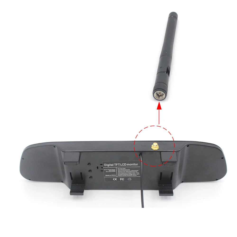 ANLUD Car Rearview Mirror Monitor Auto Parking System Night Vision Backup Car Rear View wireless Camera Alarm Systems (6)