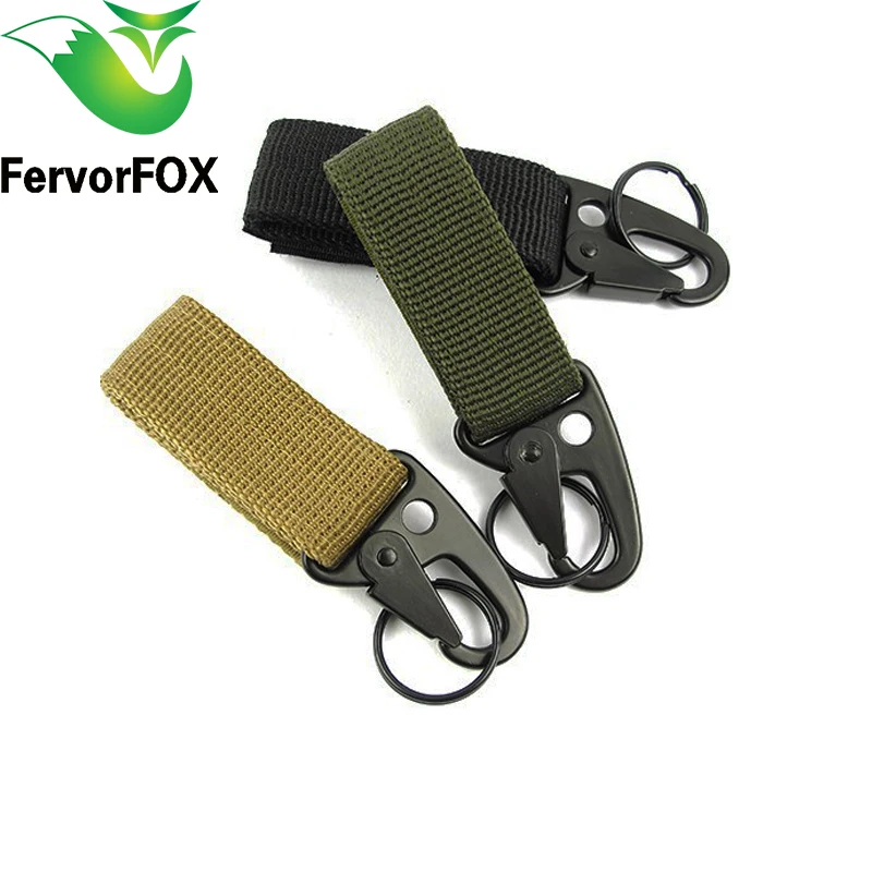 

3PCS/lot High Stength Nylon Carabiner Lock Military keychain Hook Webbing Molle Buckle Outdoor Handing Belt Clip Buckle