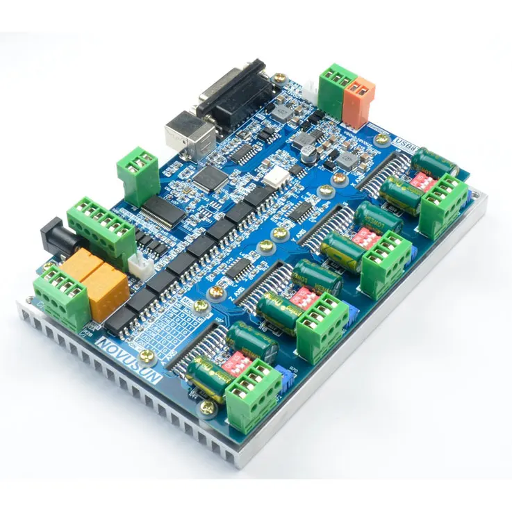 

USB8727T4 USB MACH3 4Axis CNC controller with drive all in one 200KHZ 4-way stepper motor drive for 0-4A