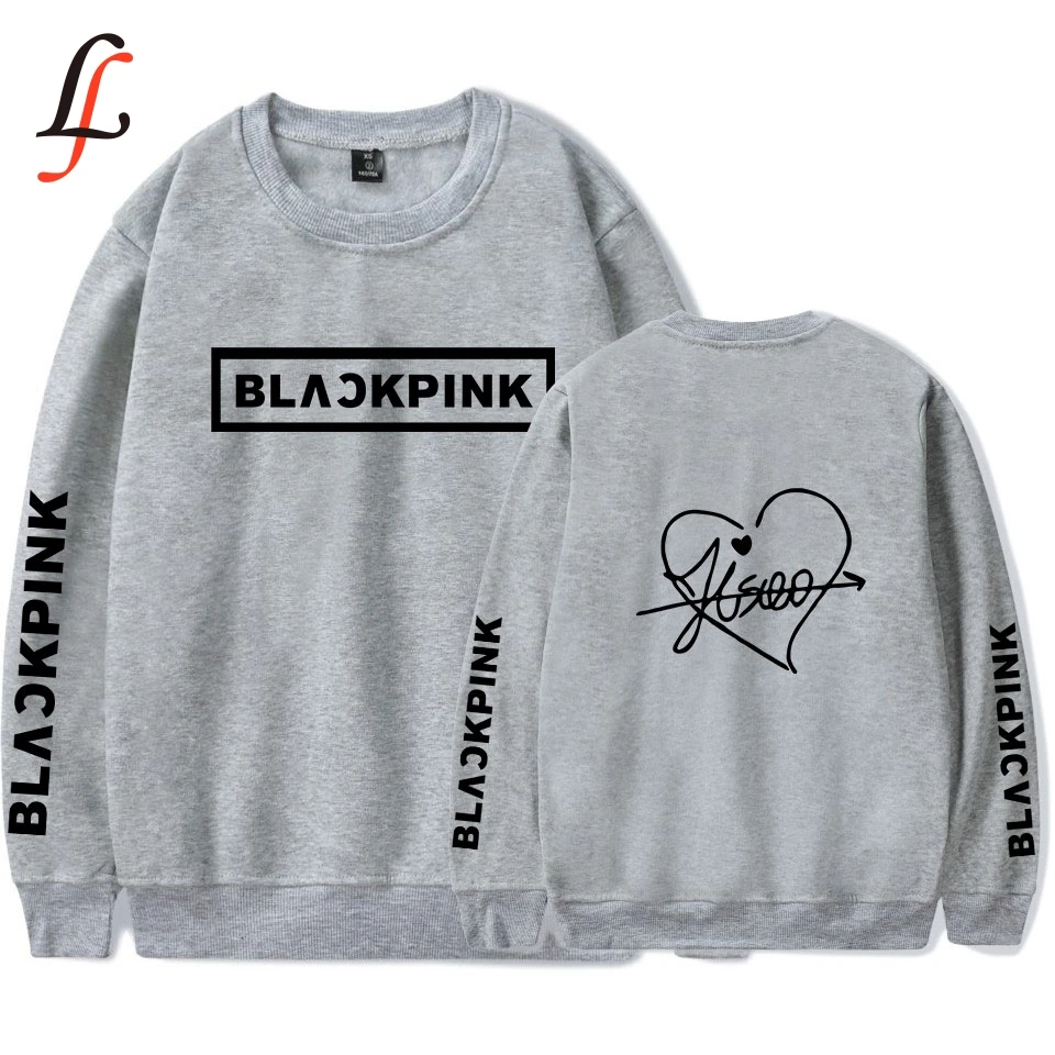 Capless Sweatshirt Women Blackpink print Hip Hop 2019 New Fashion Women Hoodies And Sweatshirts Famous Kpop Clothes
