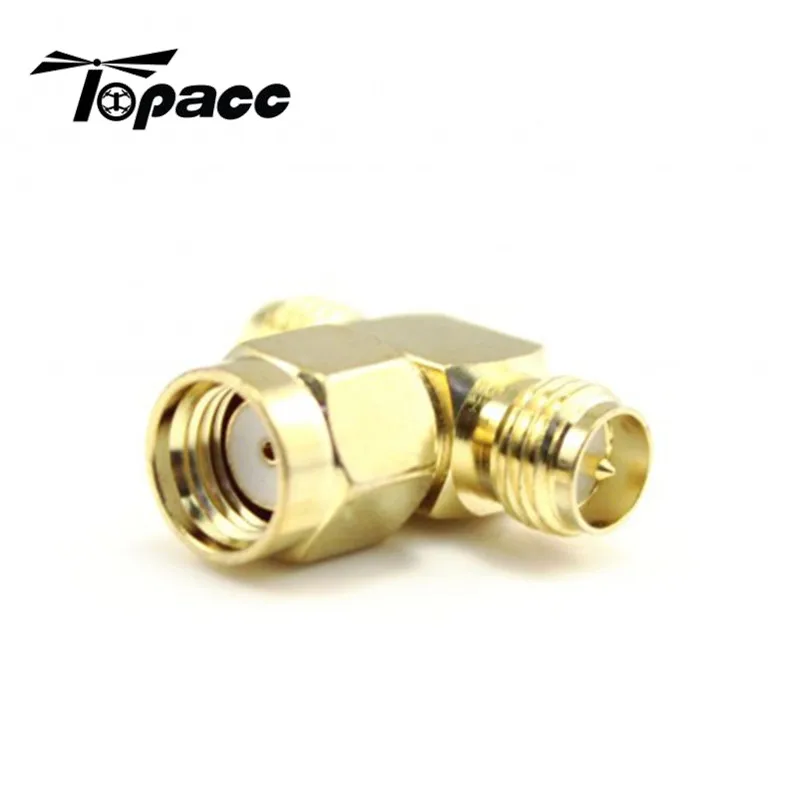 

Hot New 5PCS RP-SMA Male to Two 2 RP-SMA Female T Connector Adapter
