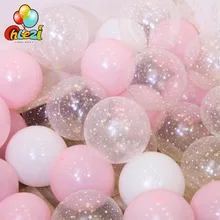 20 pçs 12 polegada conjunto de balão látex estrela claro rosa balões de ouro decoração do casamento chá de bebê suprimentos de festa de aniversário decoração para casa