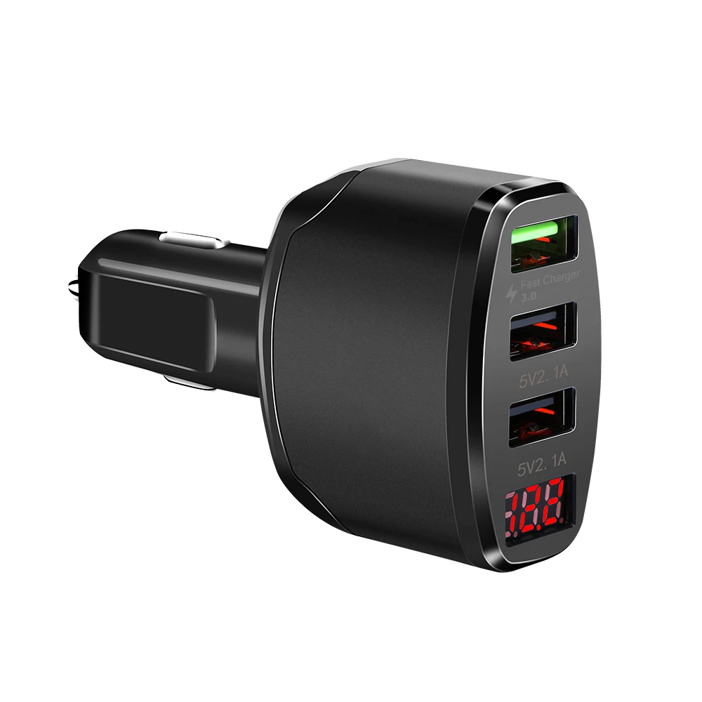 

Fast 3.0 3 USB Car Charger 5V 4.2A Mobile Charge LED Display Cigarette Lighter Car Cigarette Charger For LG G5 G4 Galaxy S7 S6