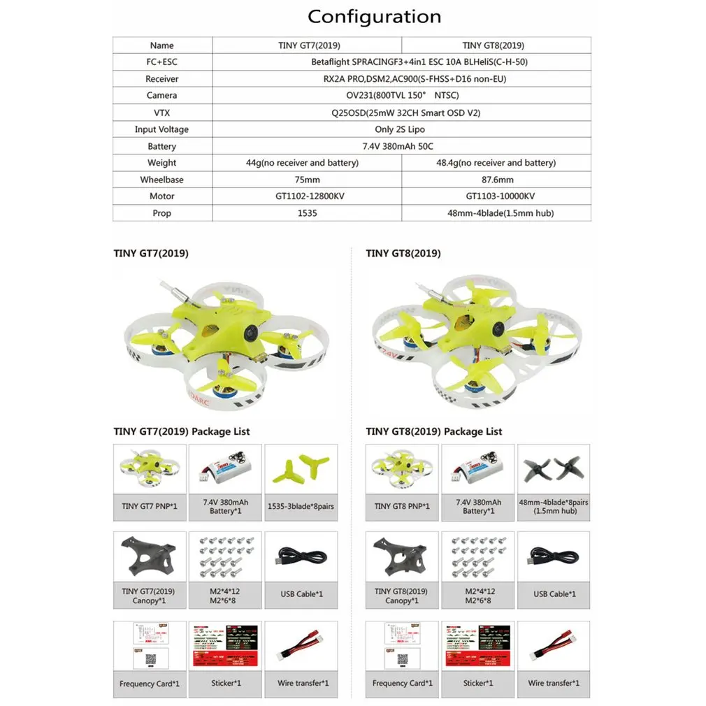 LDARC TINY GT8 V2 AC900 S-FHSS + D16 FPV гоночный Дрон Betaflight F3 10A Blheli_S 800TVL Cam 5,8G 25 mW VTX 2 S приемник