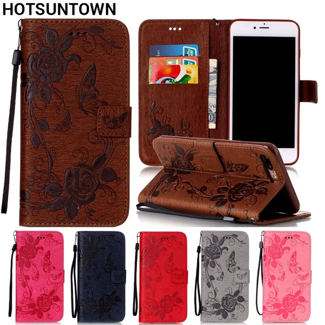 Special Price For Capinha iphone 7 Case Luxury Leather Flip Phone Cover Funda iphone 7 8 Plus 7plus Case Magnetic Butterfly Wallet Case Women