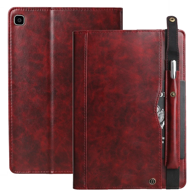 

For Samsung Tab T515 Retro Book Leather Case Multi Wallet Stand Smart Cover for Samsung Galaxy Tab A 10.1 T510 With Pen Slot