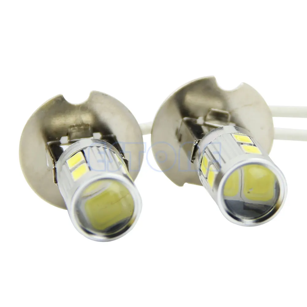 

H3 White 10 LED 5630 SMD LED Car Auto Bulb Tail Turn Fog Driving Light High Beam